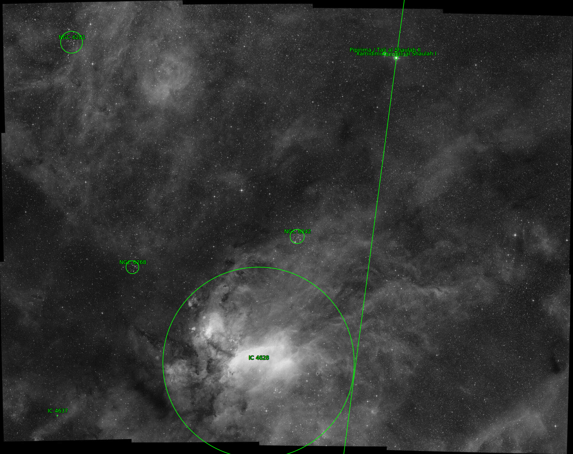 Sternkarten-Overlay (Astrometry.net)