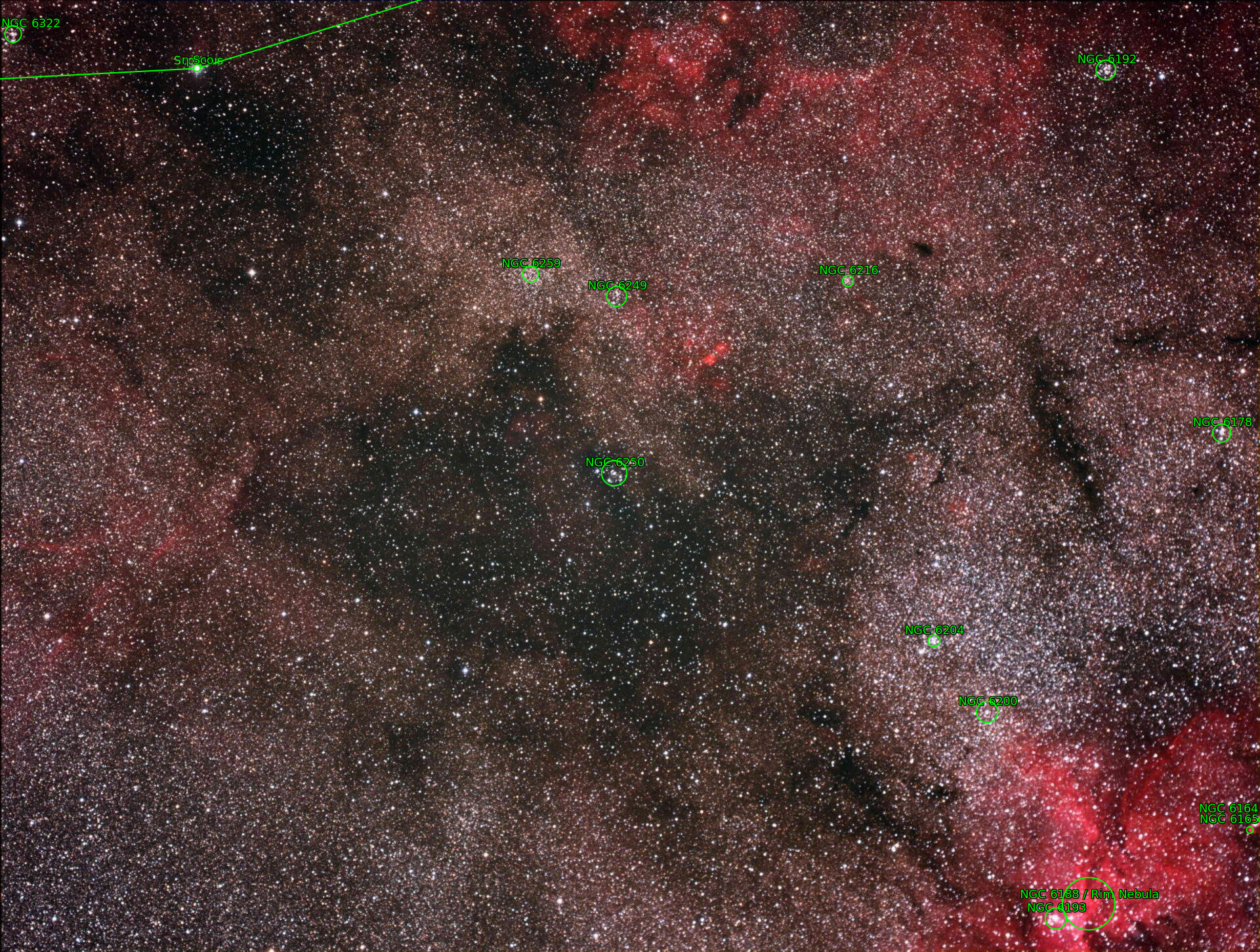 Sternkarten-Overlay (Astrometry.net)