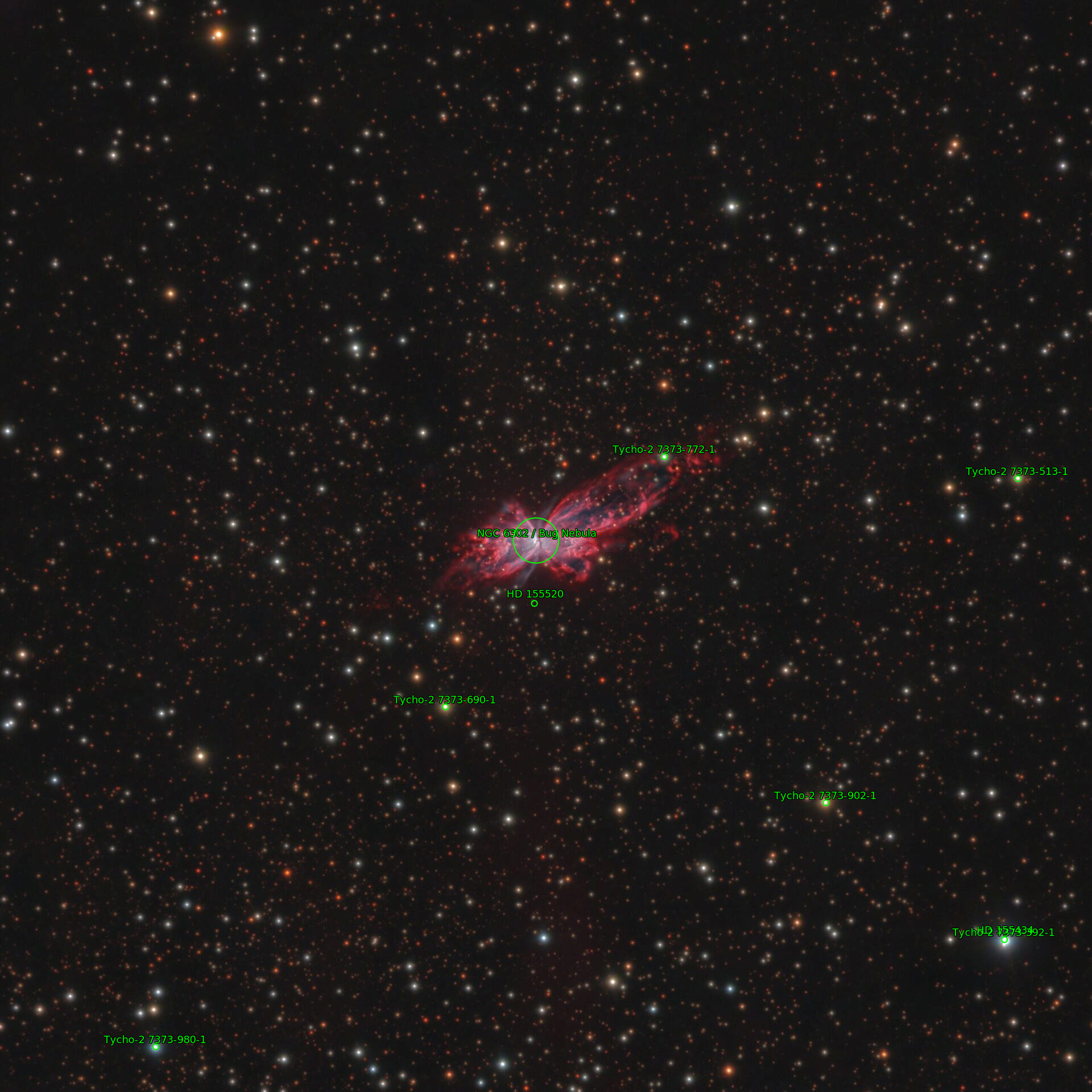 Sternkarten-Overlay (Astrometry.net)