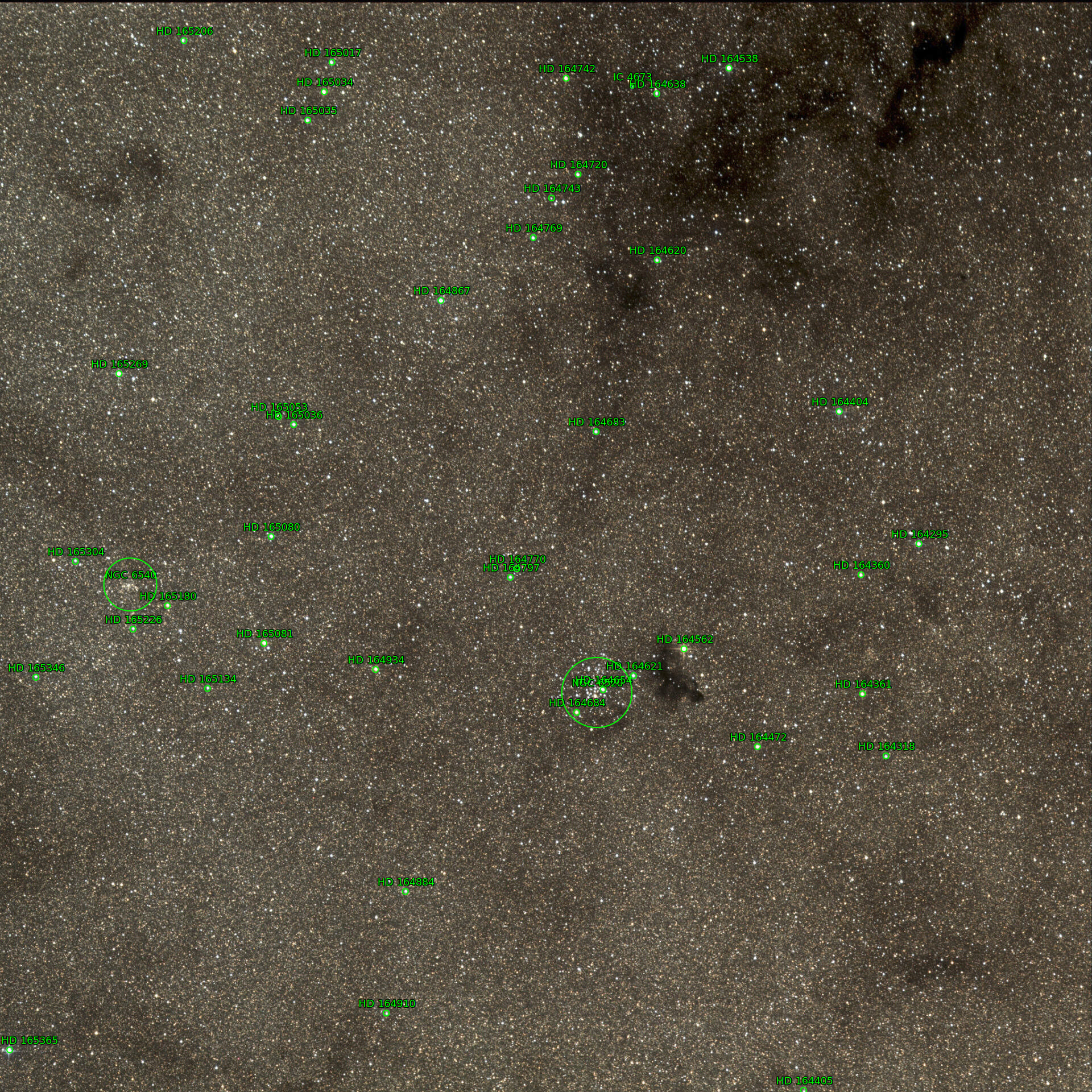 Sternkarten-Overlay (Astrometry.net)