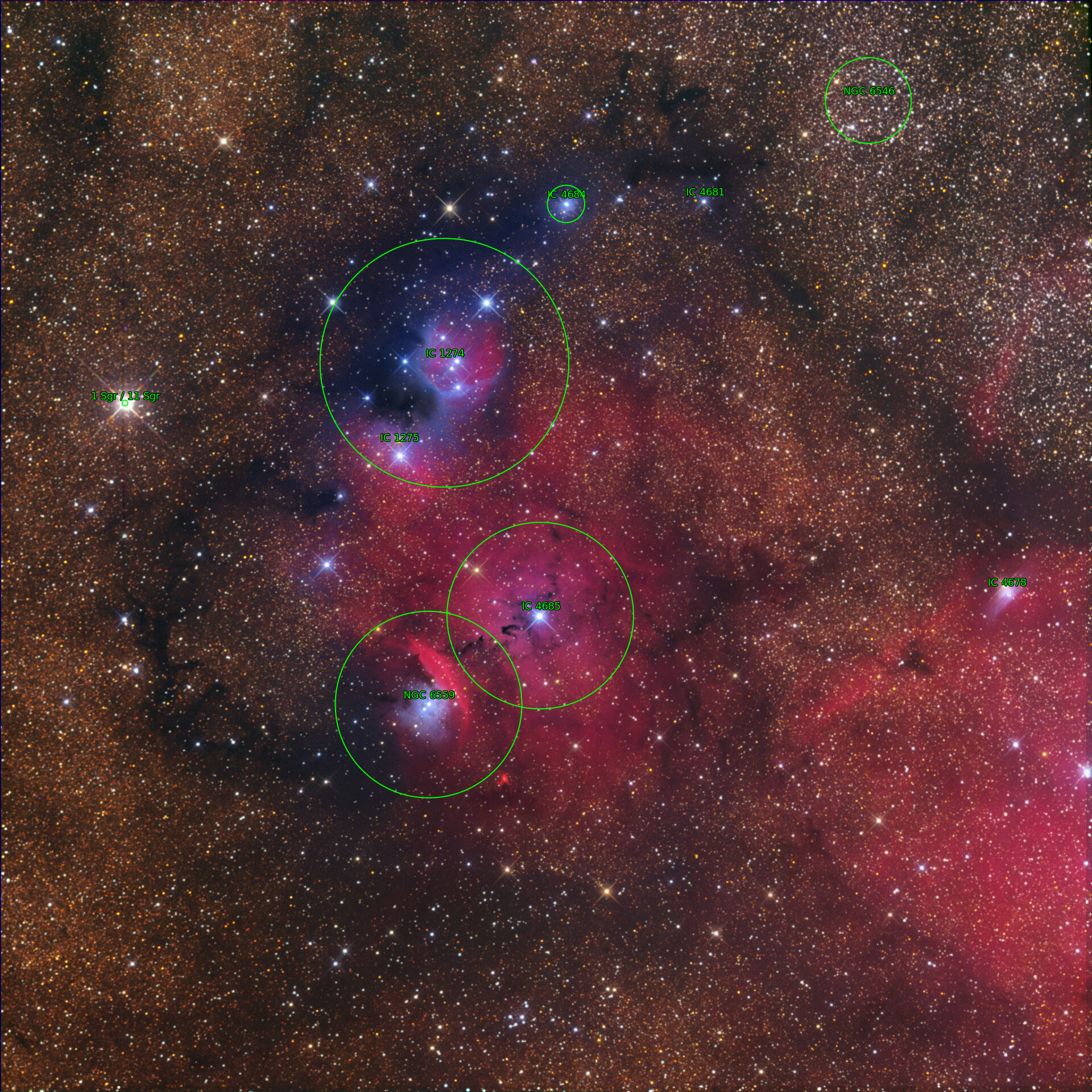 Sternkarten-Overlay (Astrometry.net)