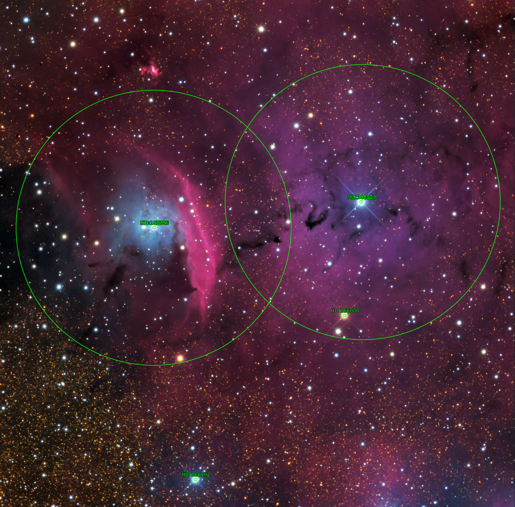 Sternkarten-Overlay (Astrometry.net)