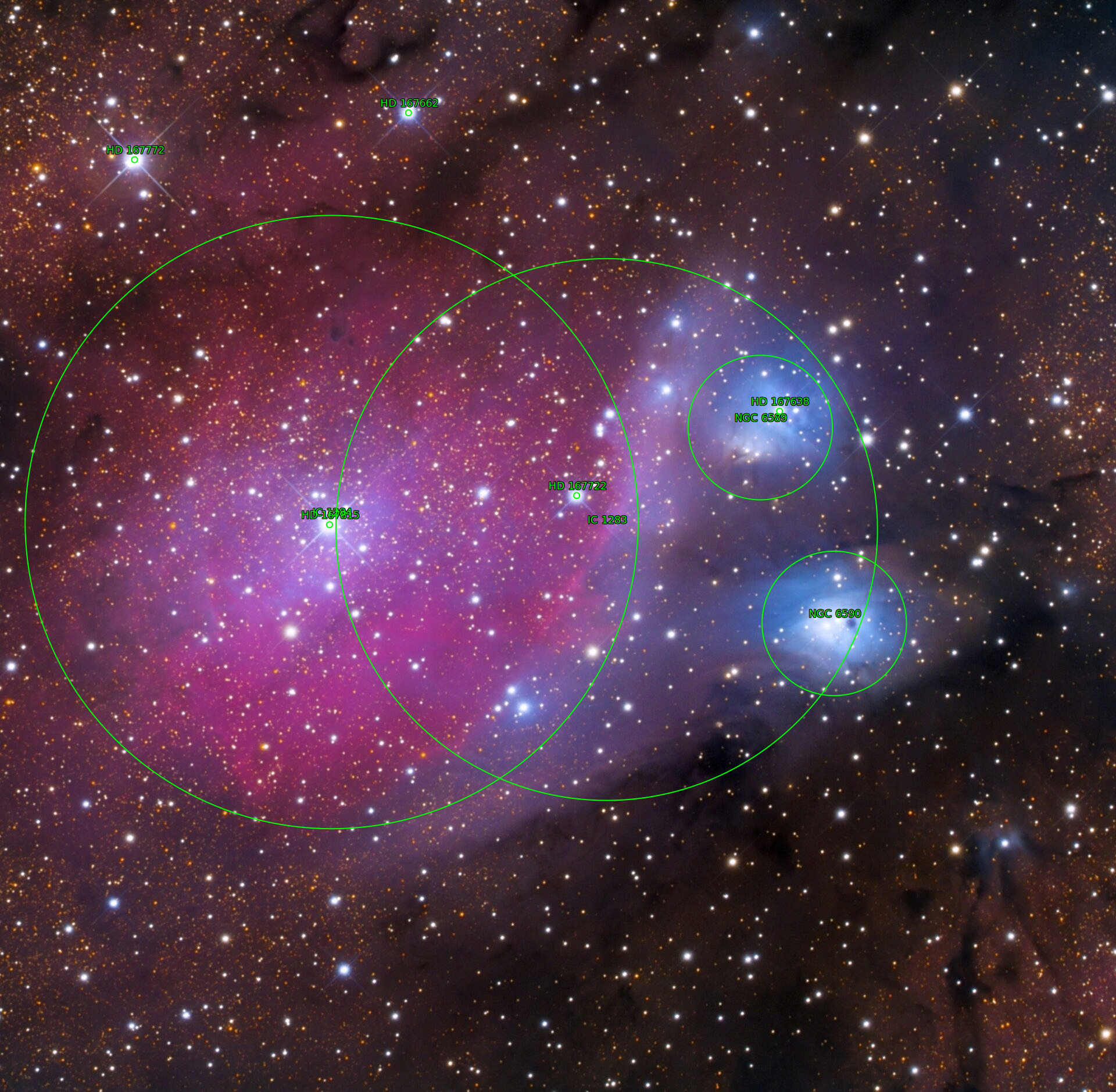 Sternkarten-Overlay (Astrometry.net)