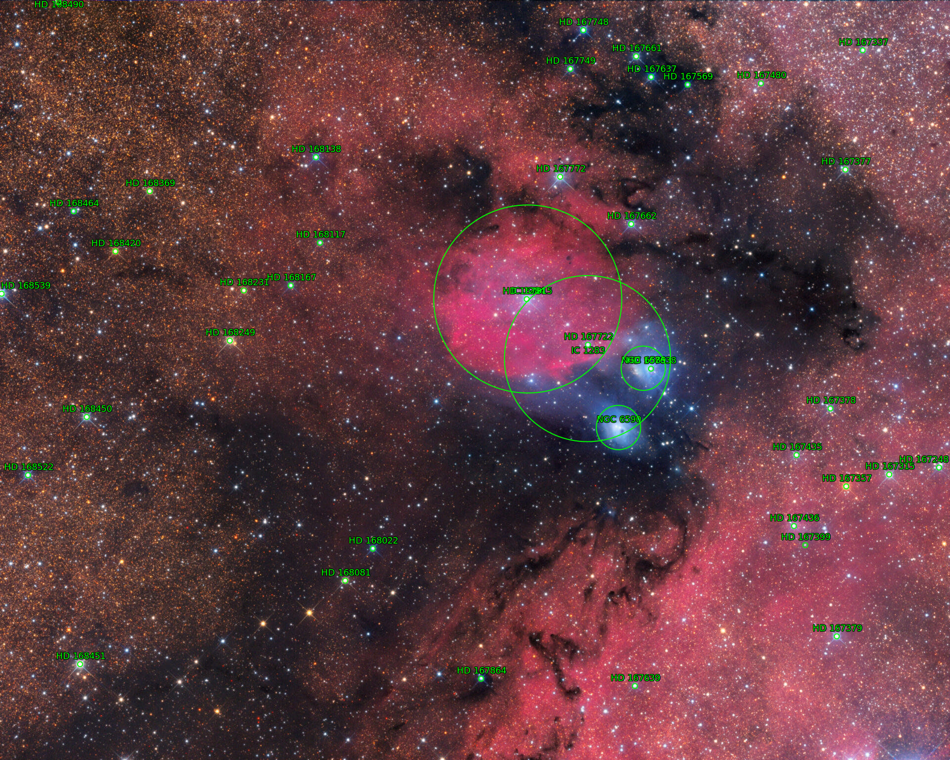 Sternkarten-Overlay (Astrometry.net)