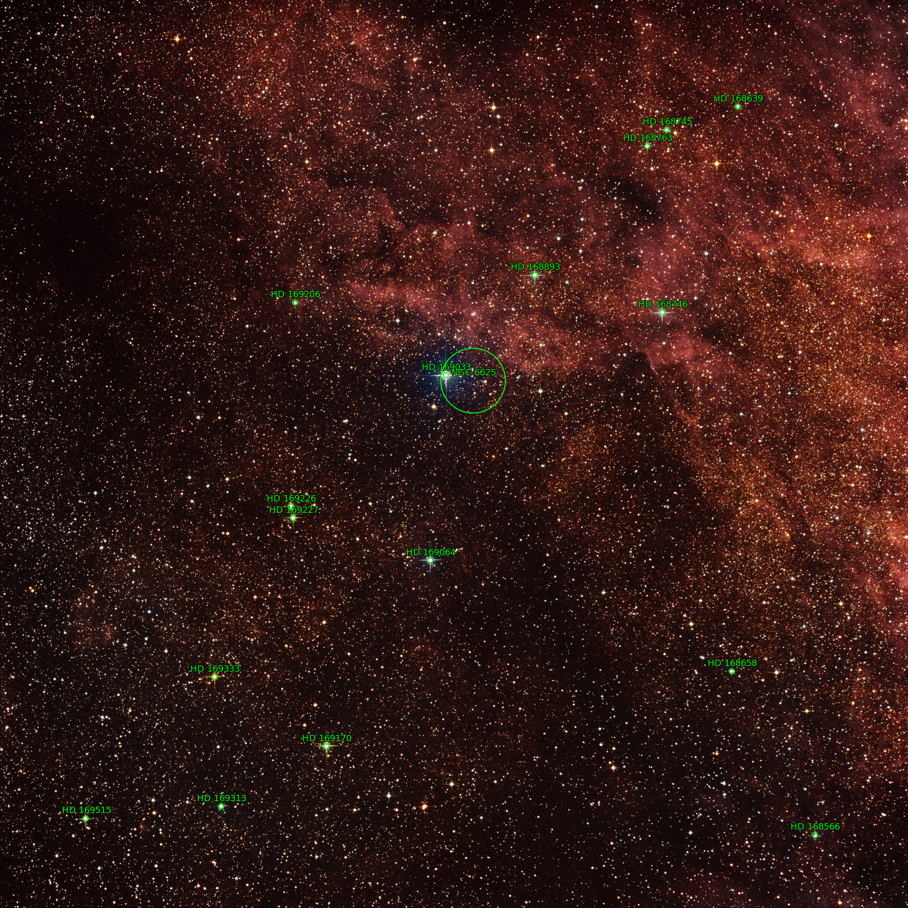 Sternkarten-Overlay (Astrometry.net)