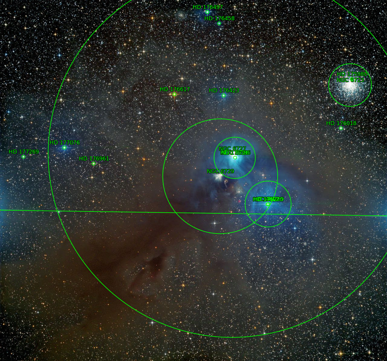 Sternkarten-Overlay (Astrometry.net)