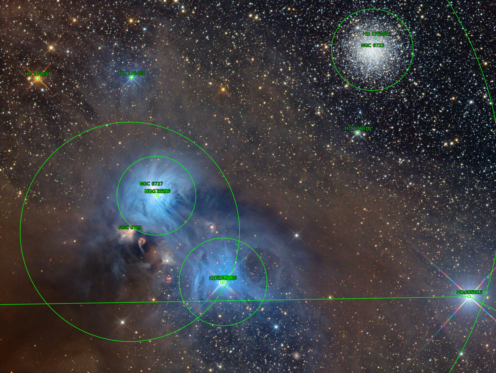 Sternkarten-Overlay (Astrometry.net)