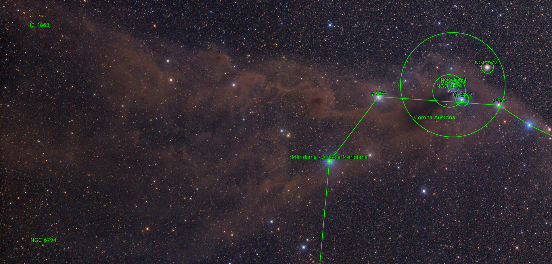Sternkarten-Overlay (Astrometry.net)