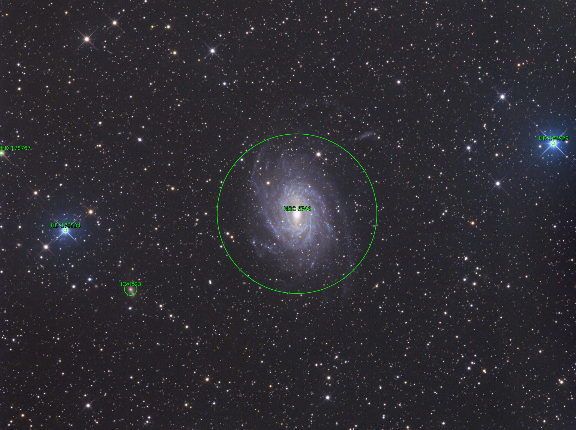 Sternkarten-Overlay (Astrometry.net)